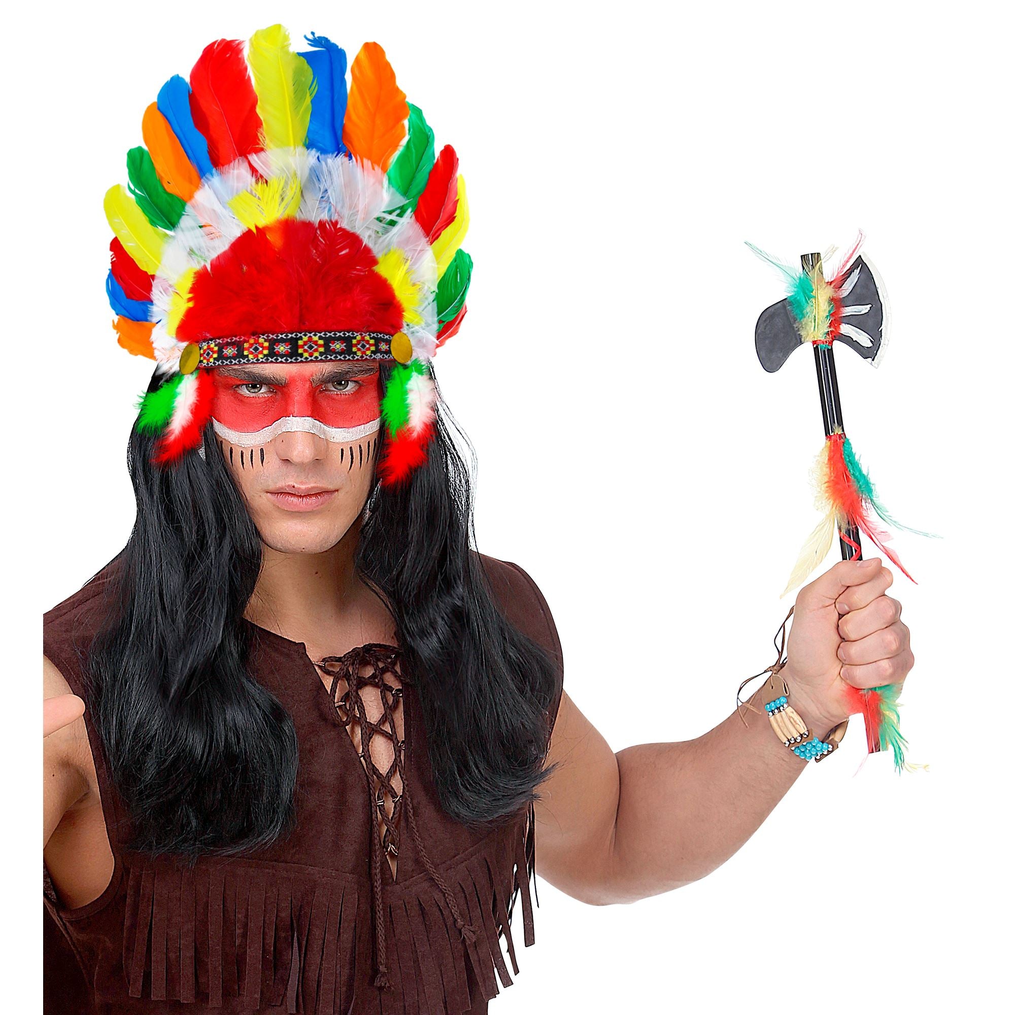 indianer-feder-kopfschmuck-bunt-federkrone-haarschmuck image 2