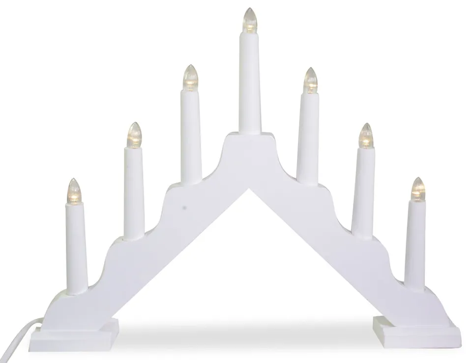 das-kost-mland-schwibbogen-led-7-kerzen-wei-40cm image 1