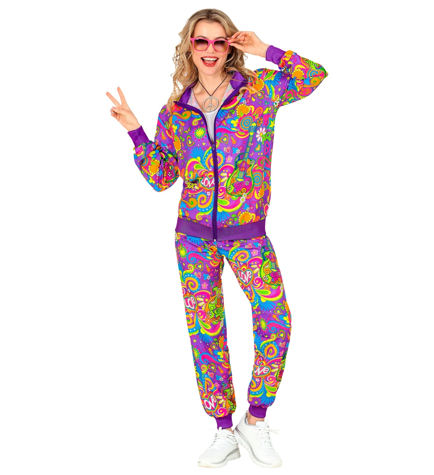 das-kost-mland-flower-power-party-trainingsanzug-herren-neon-uv image 2