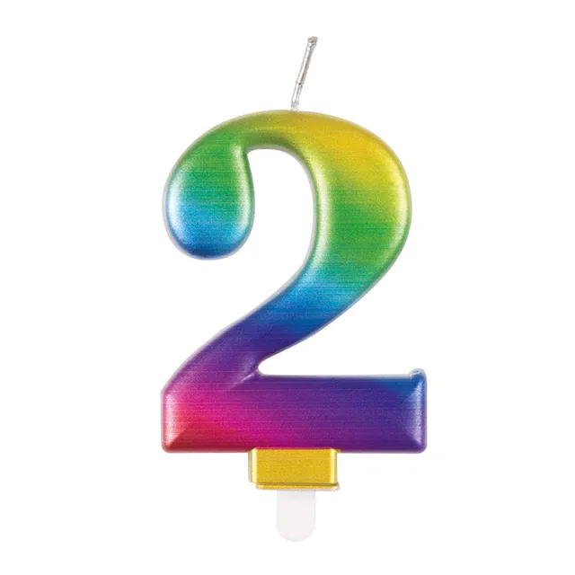 zahlenkerze-regenbogen-nr-2-geburtstagskerze image 1