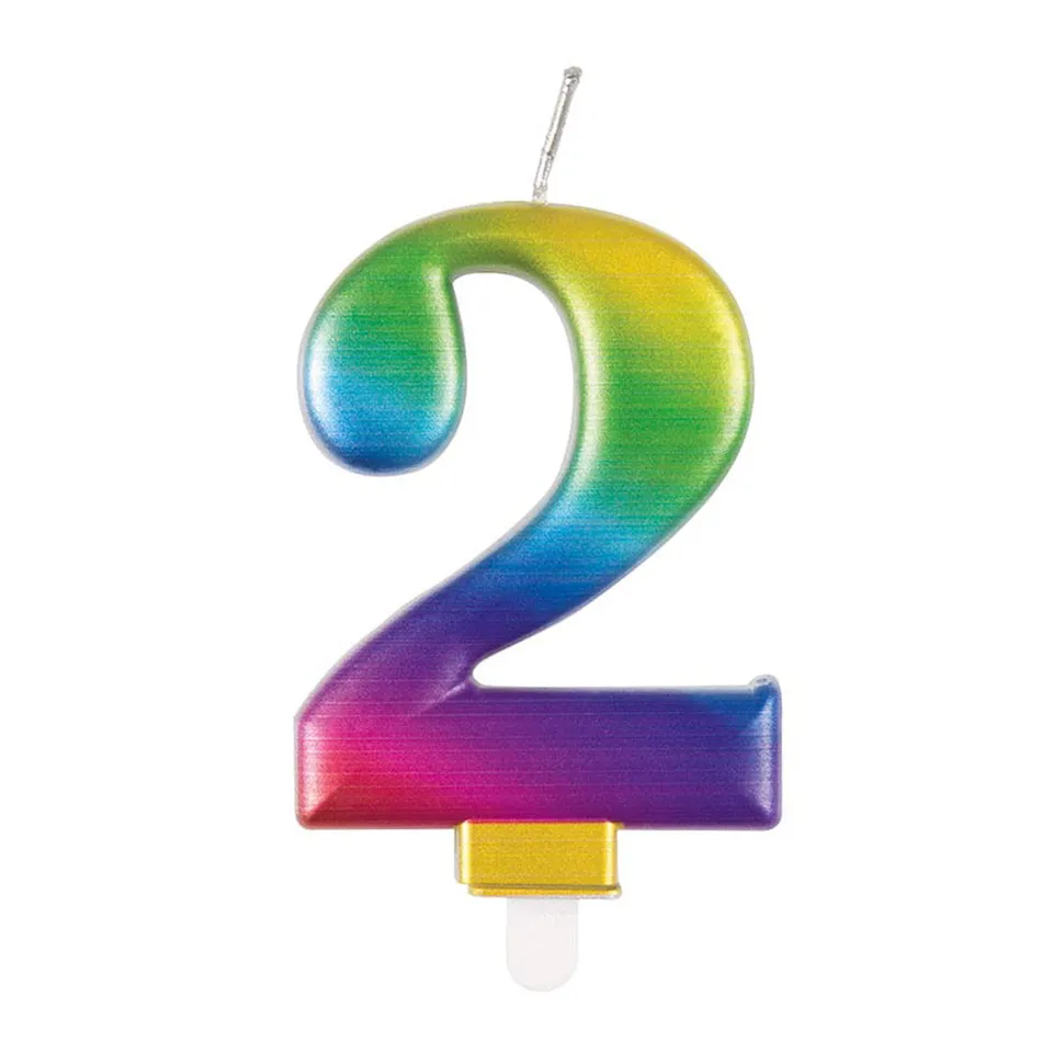 zahlenkerze-regenbogen-nr-2-geburtstagskerze image 1
