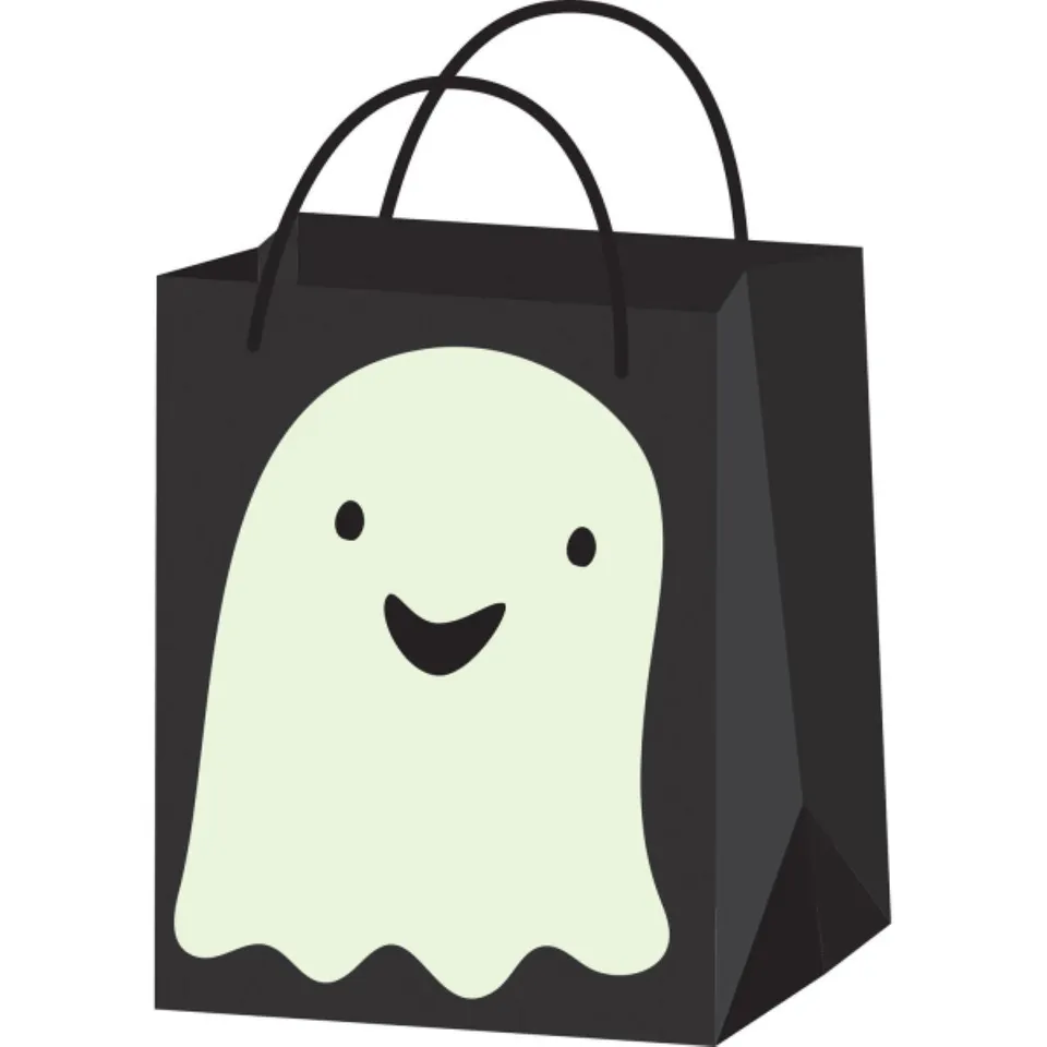 das-kost-mland-accessoires-halloween-papiertasche-kleiner-geist image 1