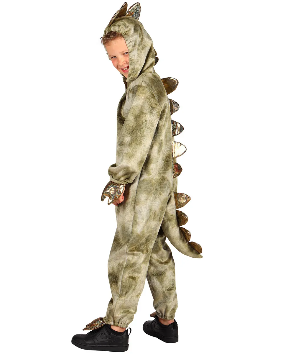 das-kost-mland-dinosaurier-kinderkost-m-overall-gr-n-glitzer image 1
