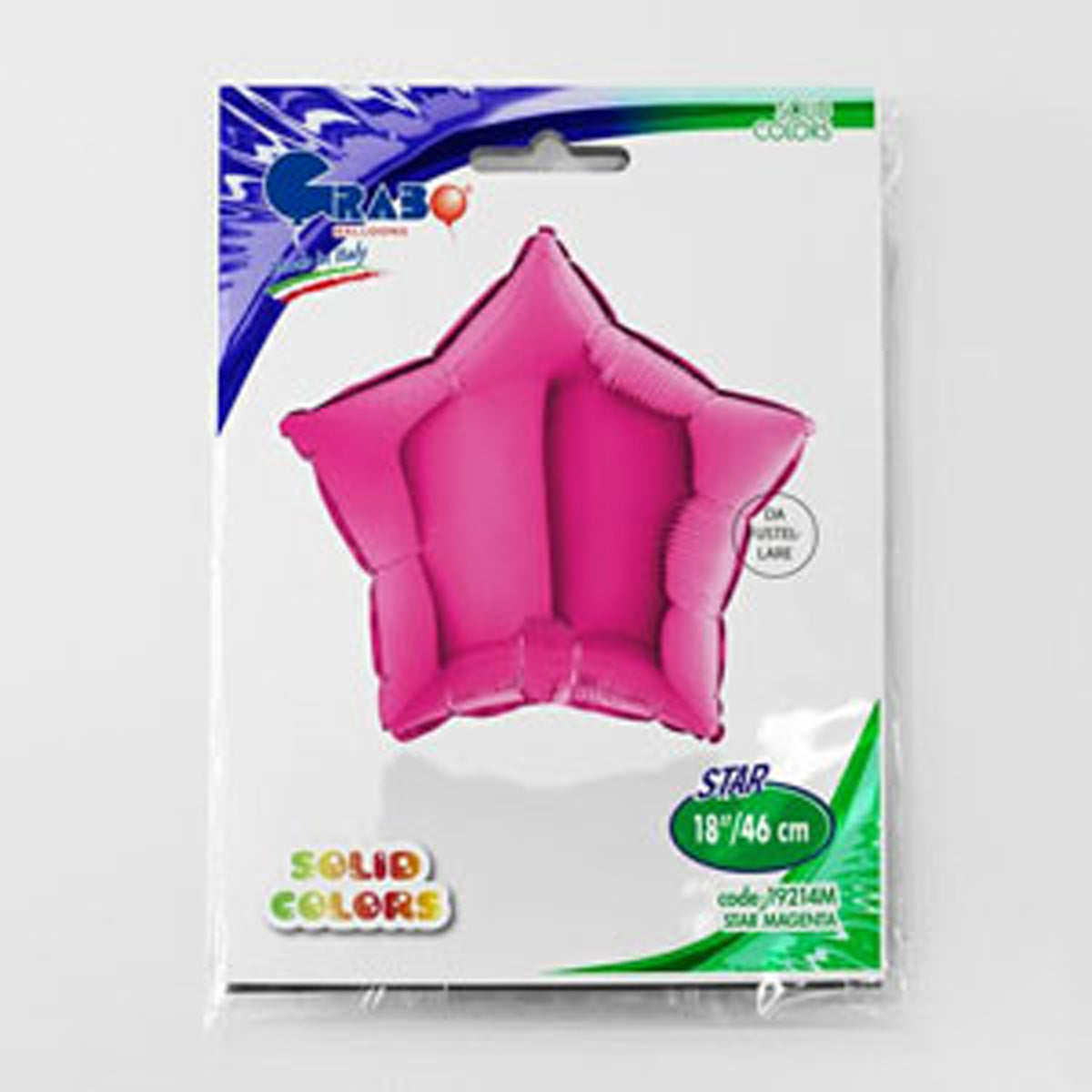 das-kost-mland-dekorationen-stern-folienballon-46-cm-magenta image 2