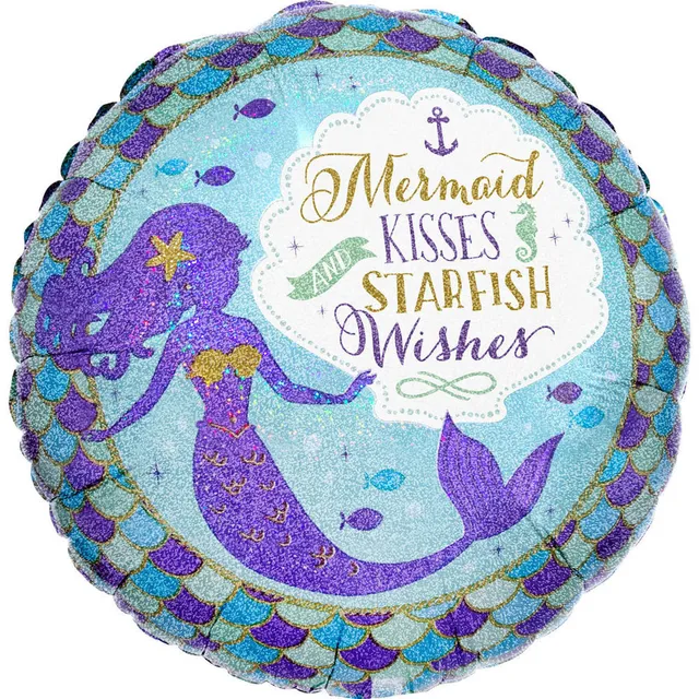 amscan-mermaid-wishes-folienballon-meerjungfrau-45cm-18-helium image 1