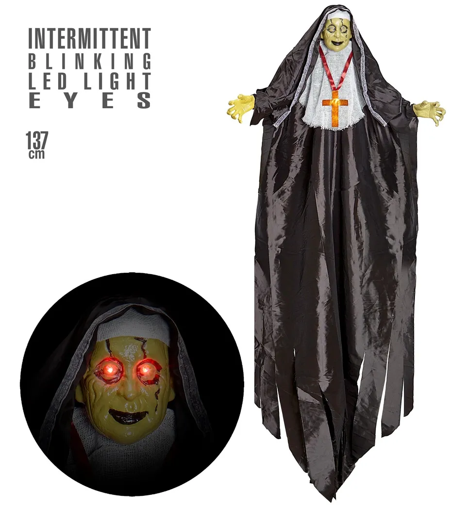 das-kost-mland-zombie-nonne-h-ngefigur-137-cm-led-augen image 1