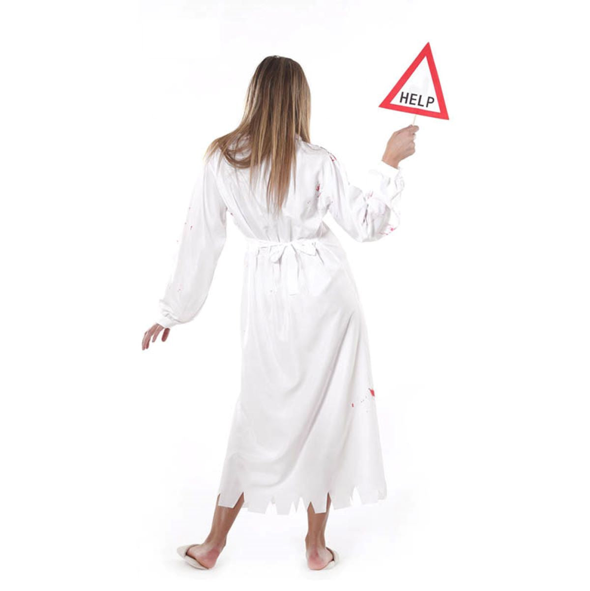 lady-zombi-unfall-kost-m-kleid-schild-gr-38-40-horror image 2