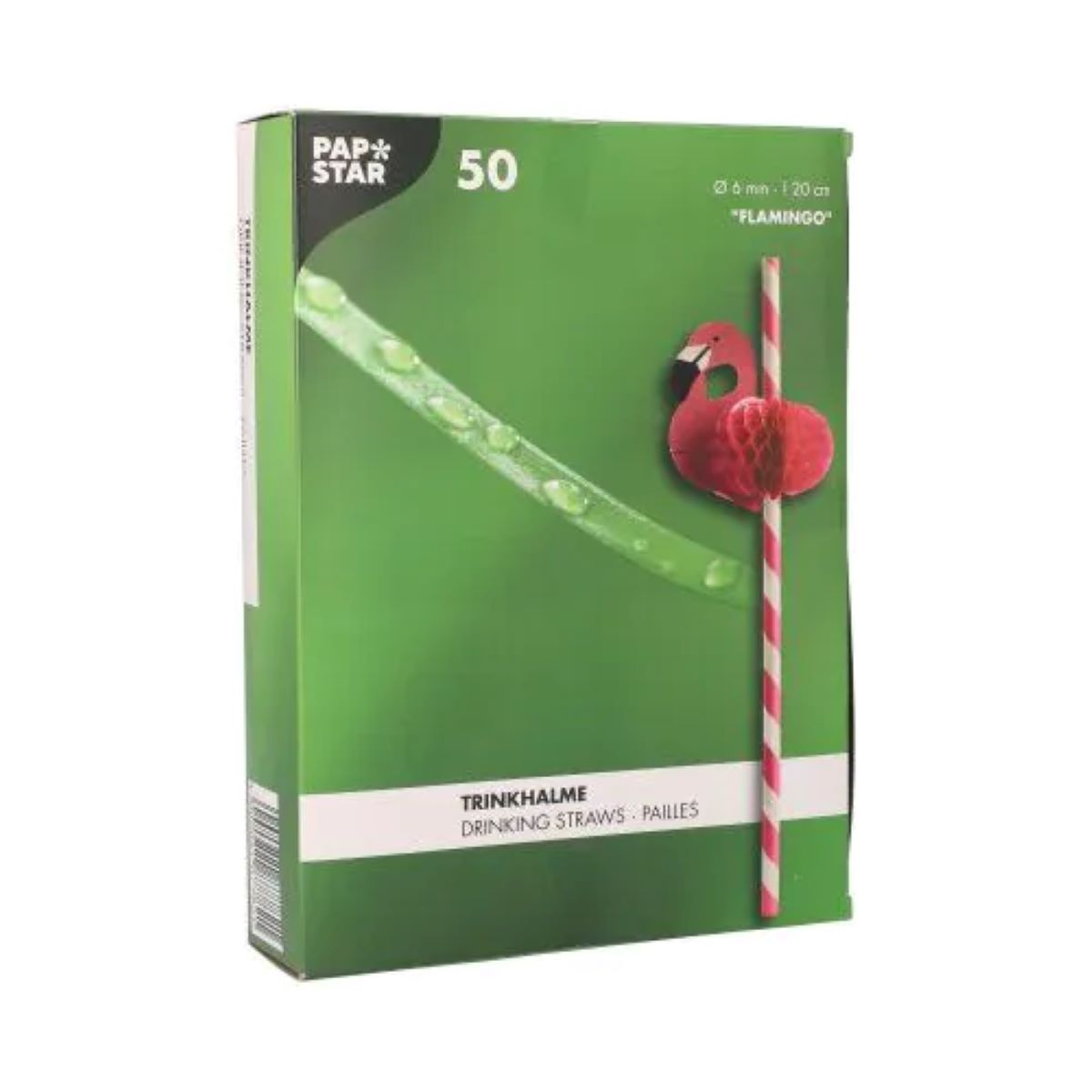 das-kost-mland-papierstrohhalme-flamingo-pink-50-trinkhalme image 3