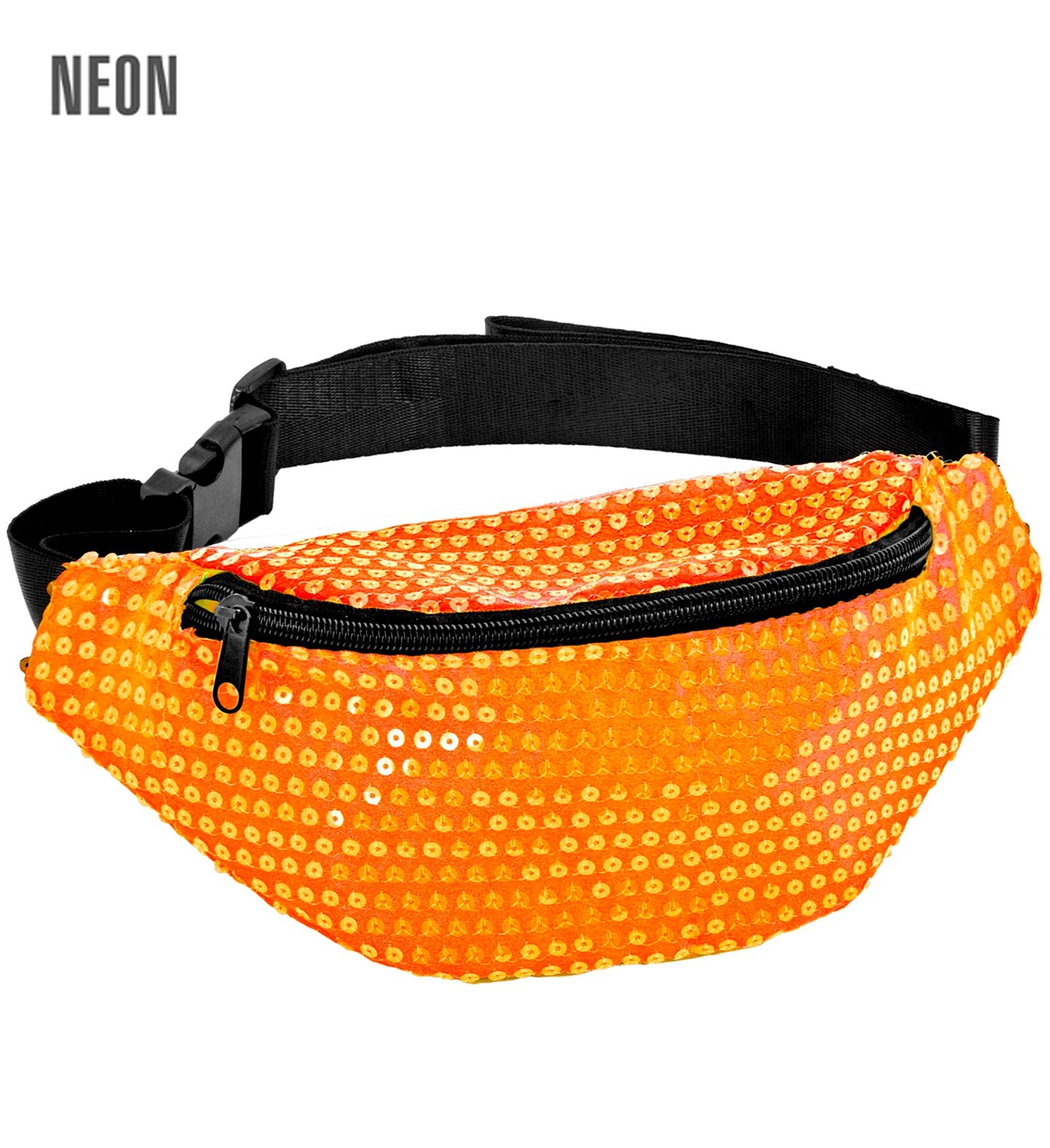 das-kost-mland-neon-bauchtasche-pailletten-orange-g-rteltasche image 1