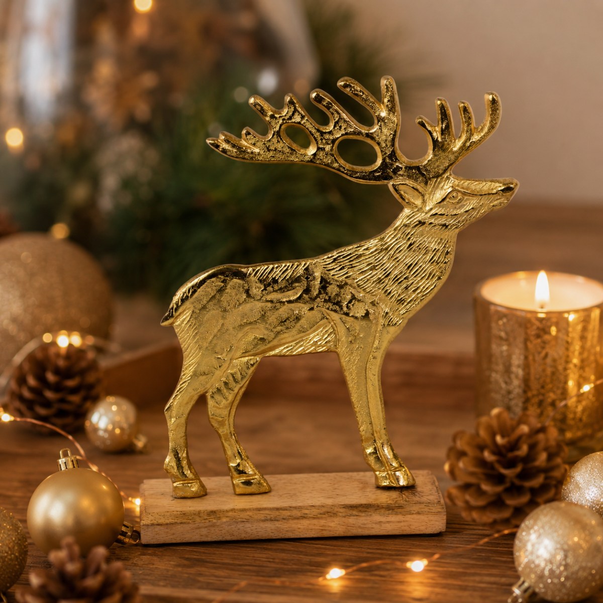 riffelmacher-deko-elch-24762-aluminium-dekofigur-gold-25-cm image 3