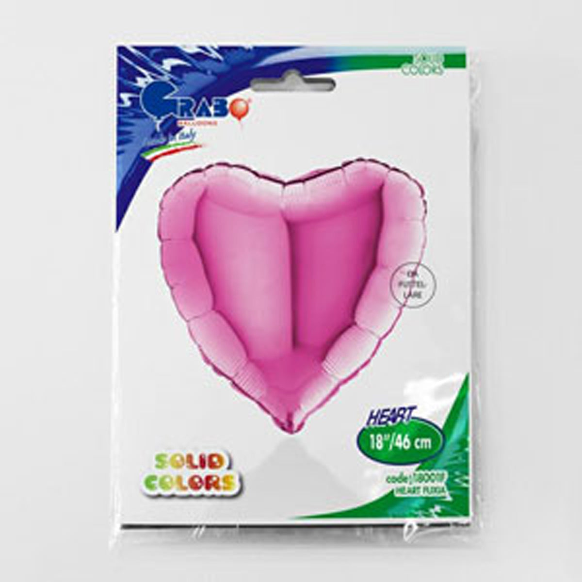 das-kost-mland-herz-folienballon-46cm-fuchsia-18-zoll-uni image 2