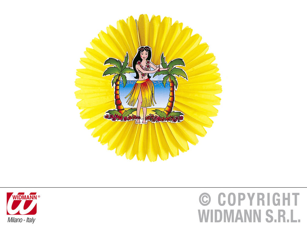 das-kost-mland-hawaii-aloha-rosette-55-cm-gelb-papierdeko image 3