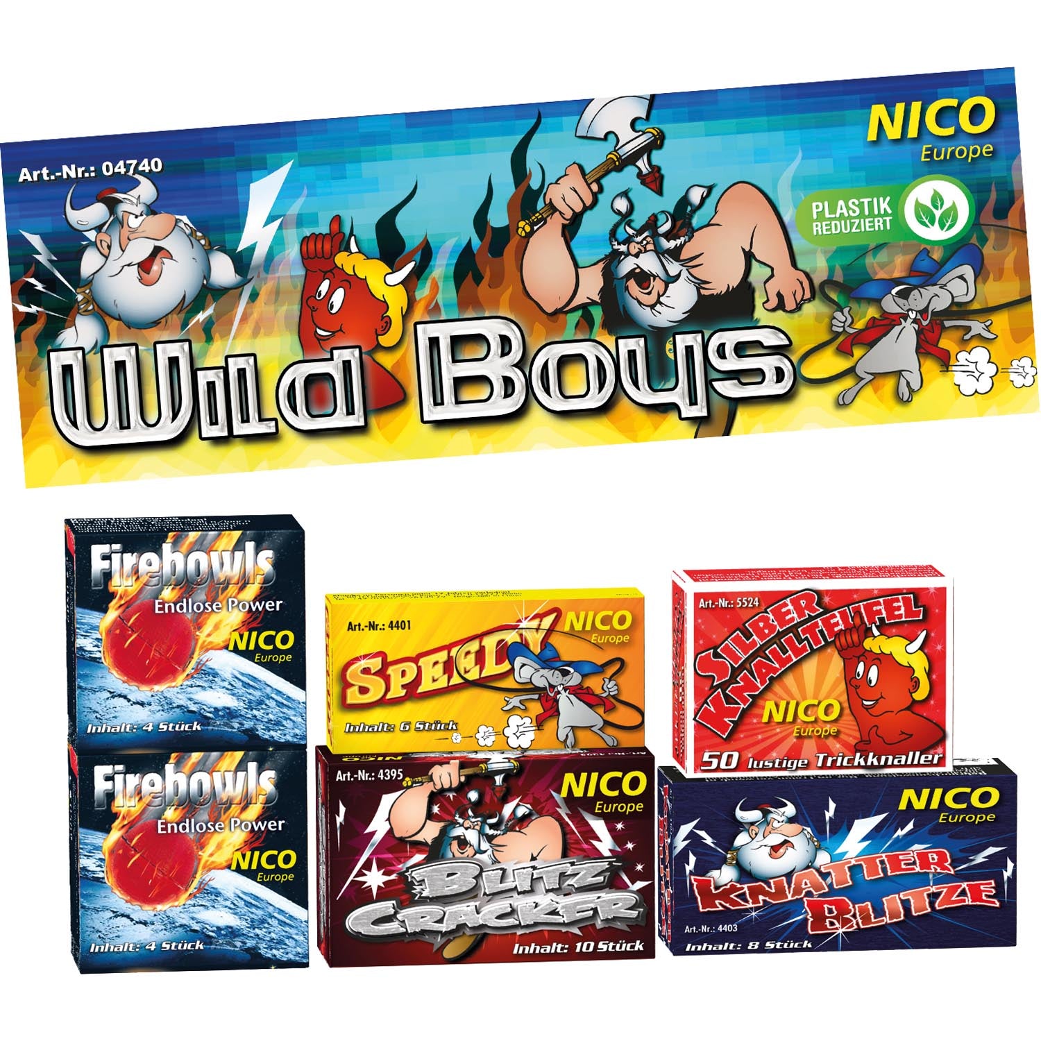 nico-wild-boys-jugendfeuerwerk-set-6-schachteln image 1
