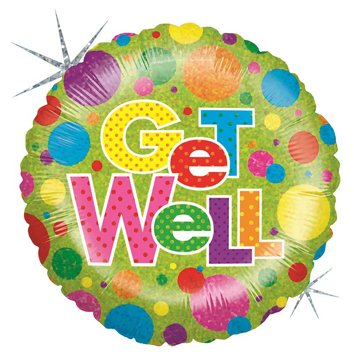 das-kost-mland-get-well-dots-folienballon-46cm-genesungsgruss image 1