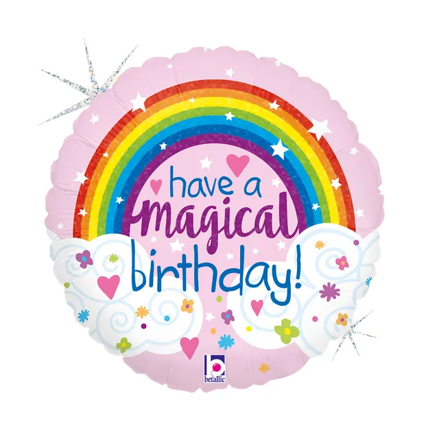 das-kost-mland-folienballon-happy-birthday-magical-glitter-46cm image 1