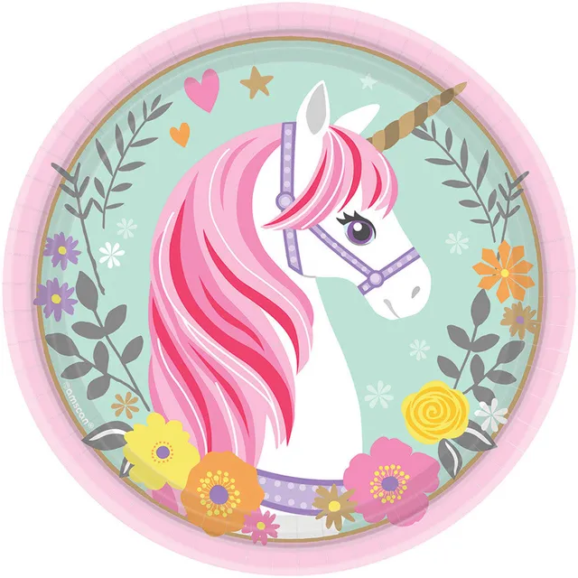 das-kost-mland-magical-unicorn-pappteller-einhorn-17-7cm-8stk image 1