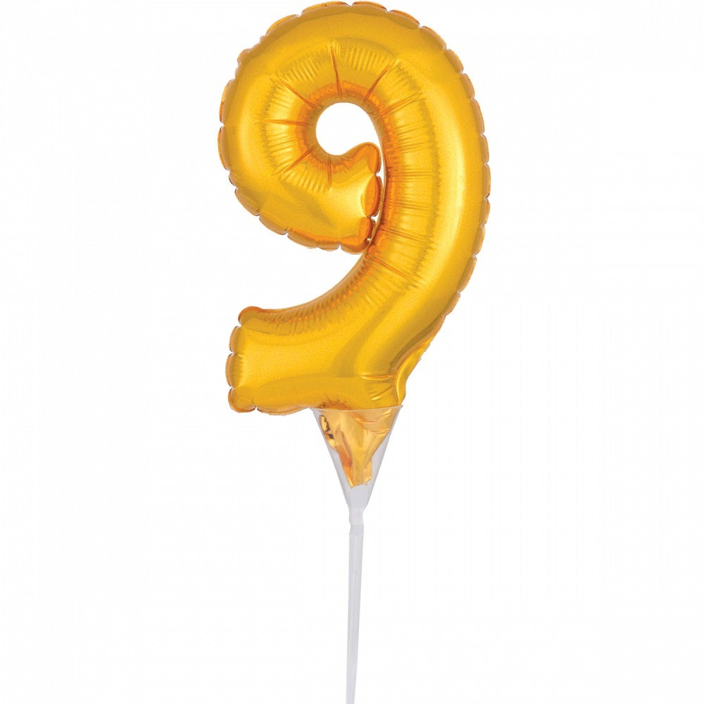 das-kost-mland-dekorationen-folienballon-zahl-9-gold-tortendeko image 1