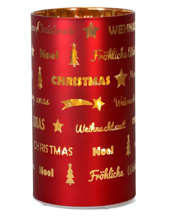 das-kost-mland-dekorationen-led-windlicht-laterne-rot-16-cm-glas image 1
