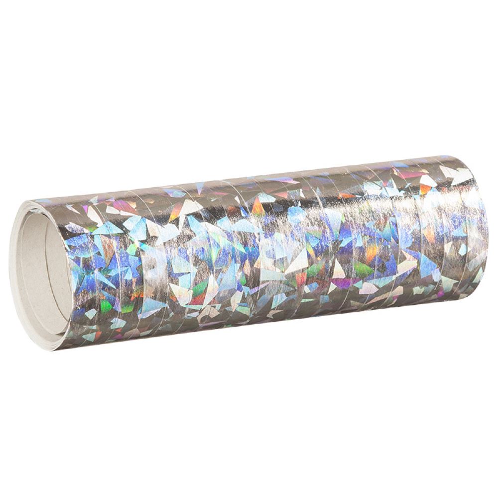 das-kost-mland-dekorationen-luftschlangen-holografisch-4m-silber image 1