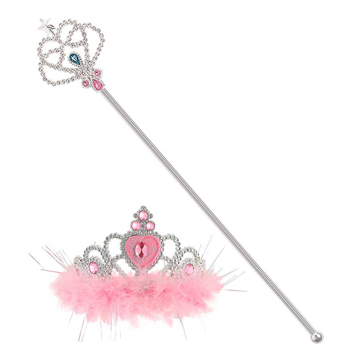 das-kost-mland-prinzessin-marabou-kost-mset-tiara-zepter-rosa image 1