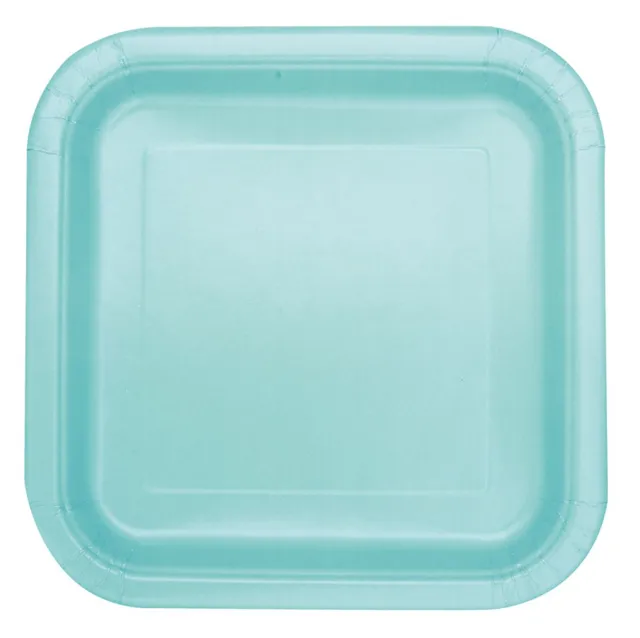 das-kost-mland-pappteller-uni-quadratisch-23-cm-minze-14-stk image 1