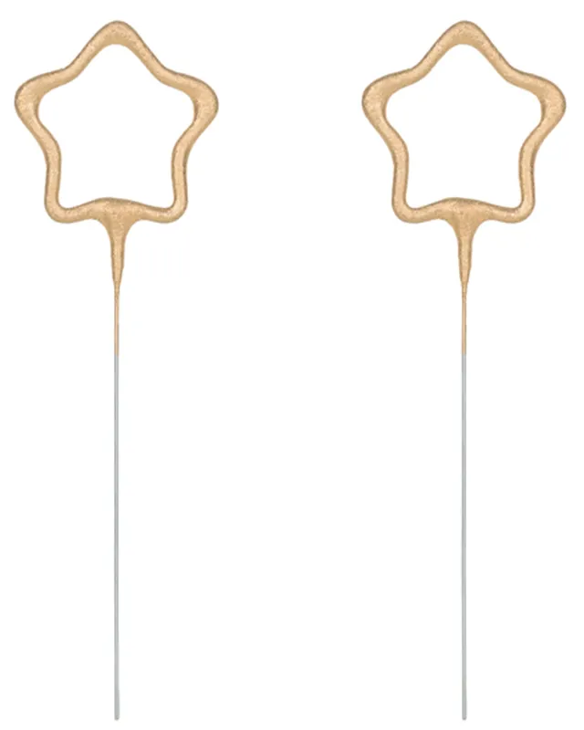 das-kost-mland-golden-stars-wunderkerzen-sterne-gold-2-stk image 1