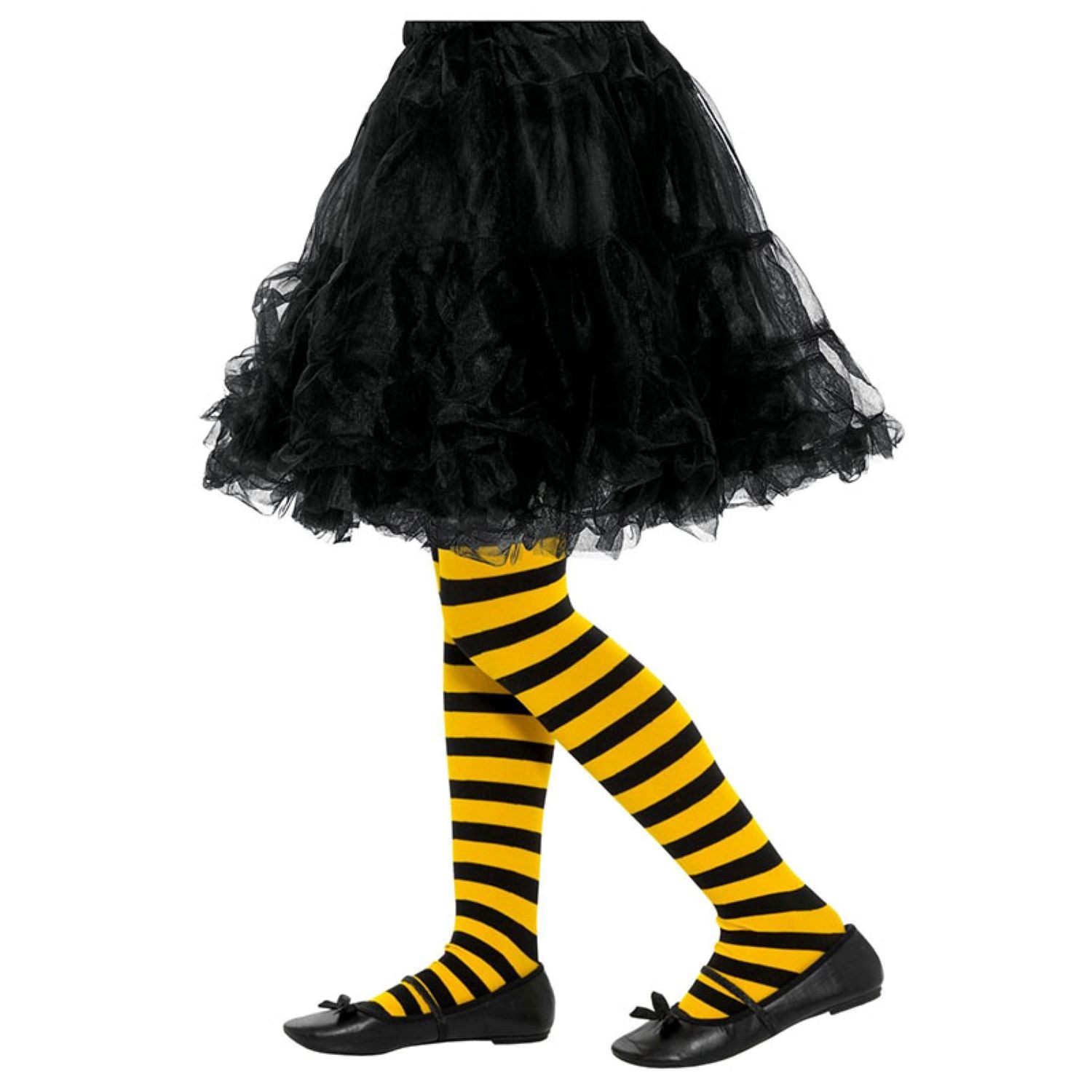 das-kost-mland-kid-quergestreift-strumpfhose-schwarz-gelb-8-12j image 1