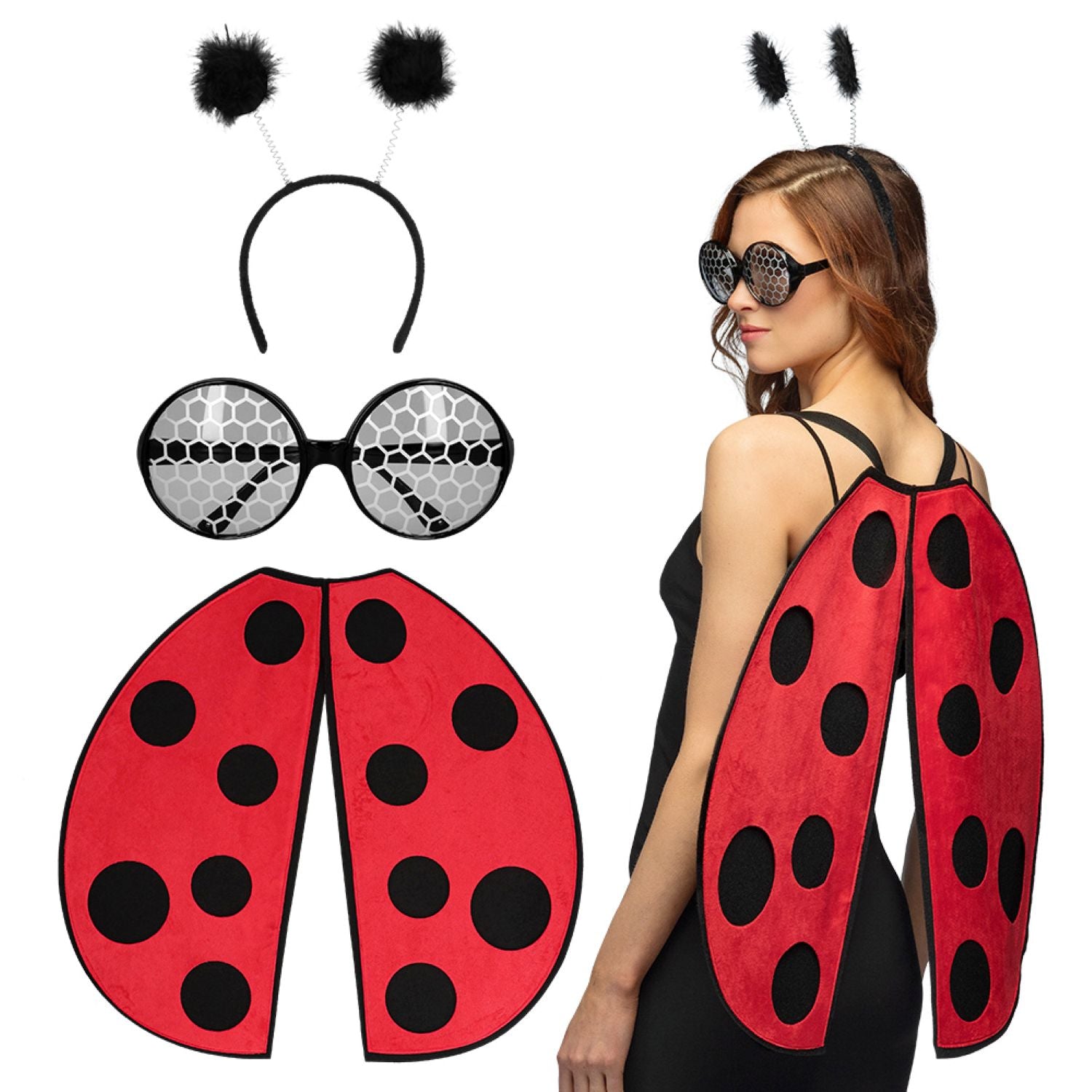 ladybug-kost-m-set-3tlg-schwarz-rot-marienk-fer image 1