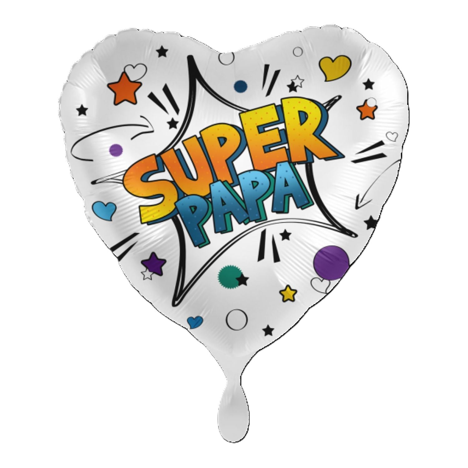 das-kost-mland-dekorationen-super-papa-herz-folienballon-43cm image 1