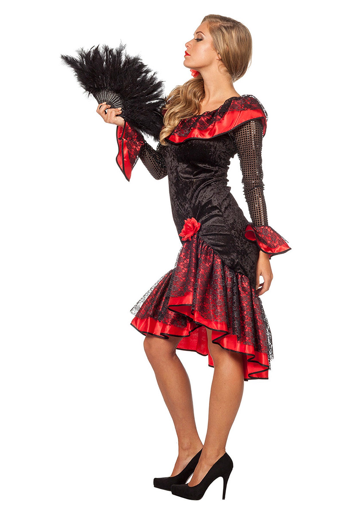 das-kost-mland-damen-spanierin-adelina-kleid-schwarz-rot-38 image 2