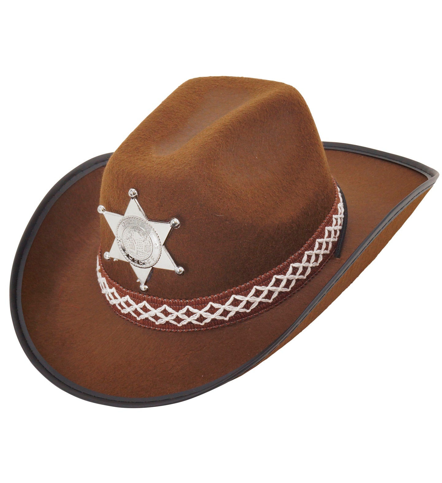 das-kost-mland-cowboyhut-mit-sheriffstern-hut-braun-kinder image 1