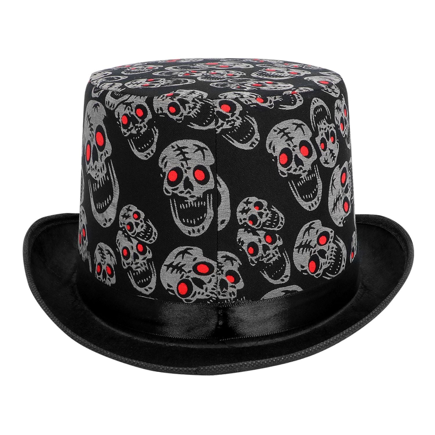 das-kost-mland-hut-zylinder-halloween-totenk-pfe-schwarz image 4