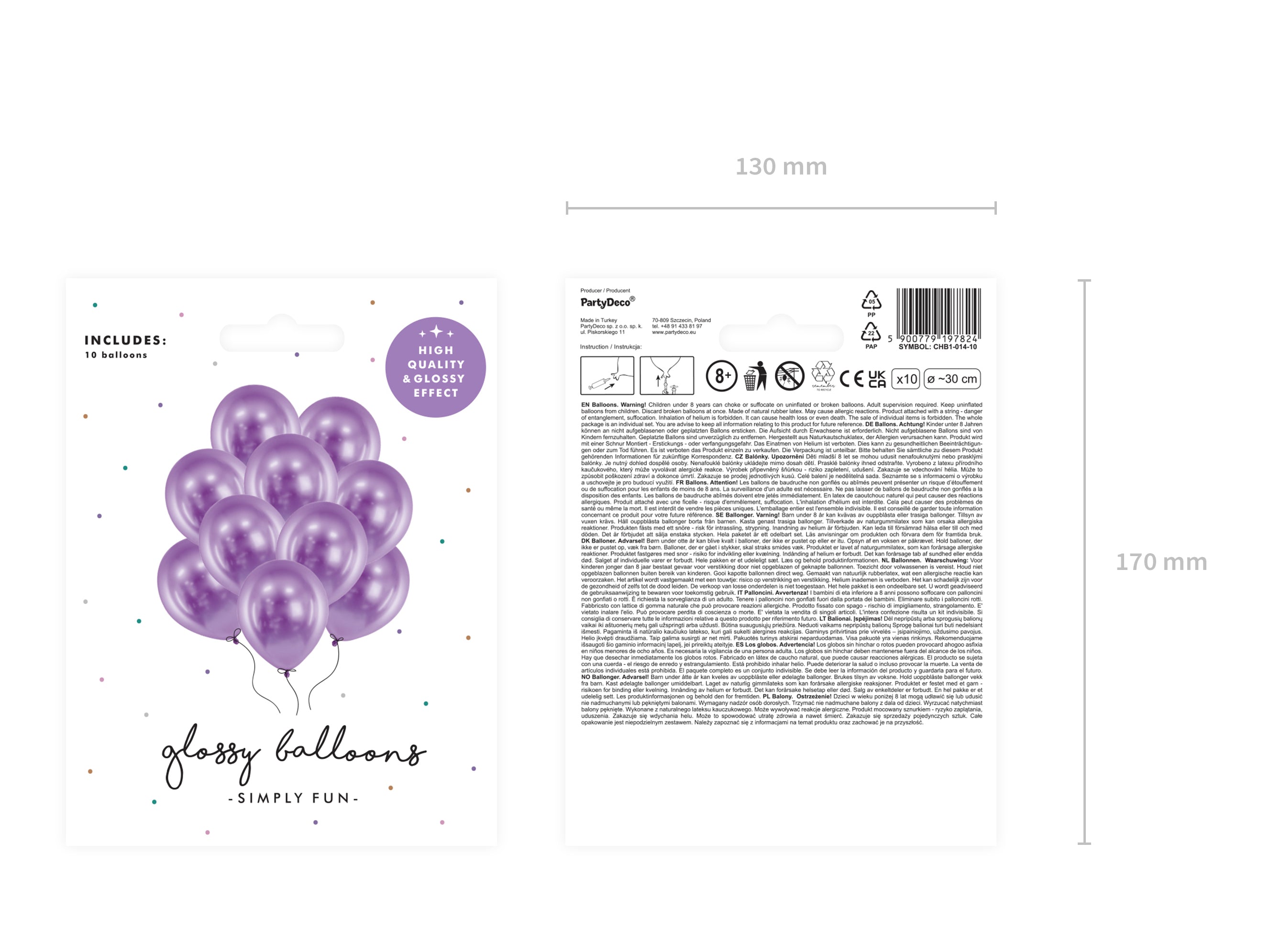 das-kost-mland-uni-glossy-luftballons-30cm-lila-10-st-ck-gl-nzend image 2