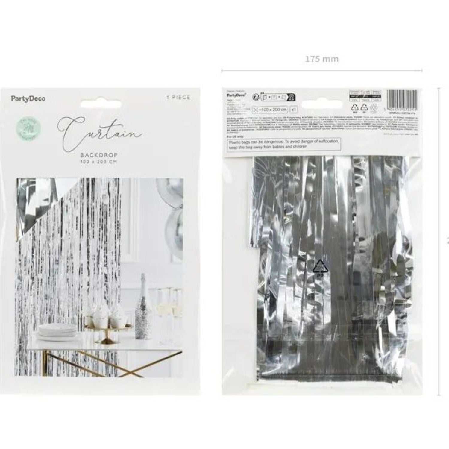 das-kost-mland-dekorationen-t-rvorhang-lametta-silber-100x200cm image 2