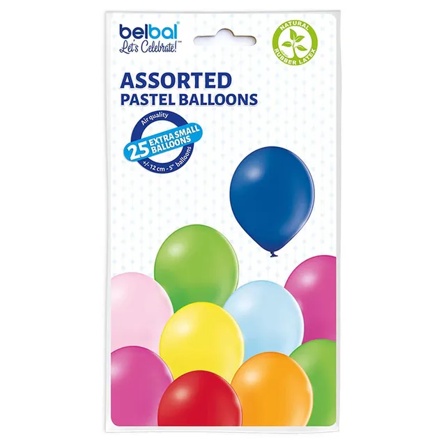 das-kost-mland-dekorationen-luftballons-12cm-bunt-25er-latex image 1