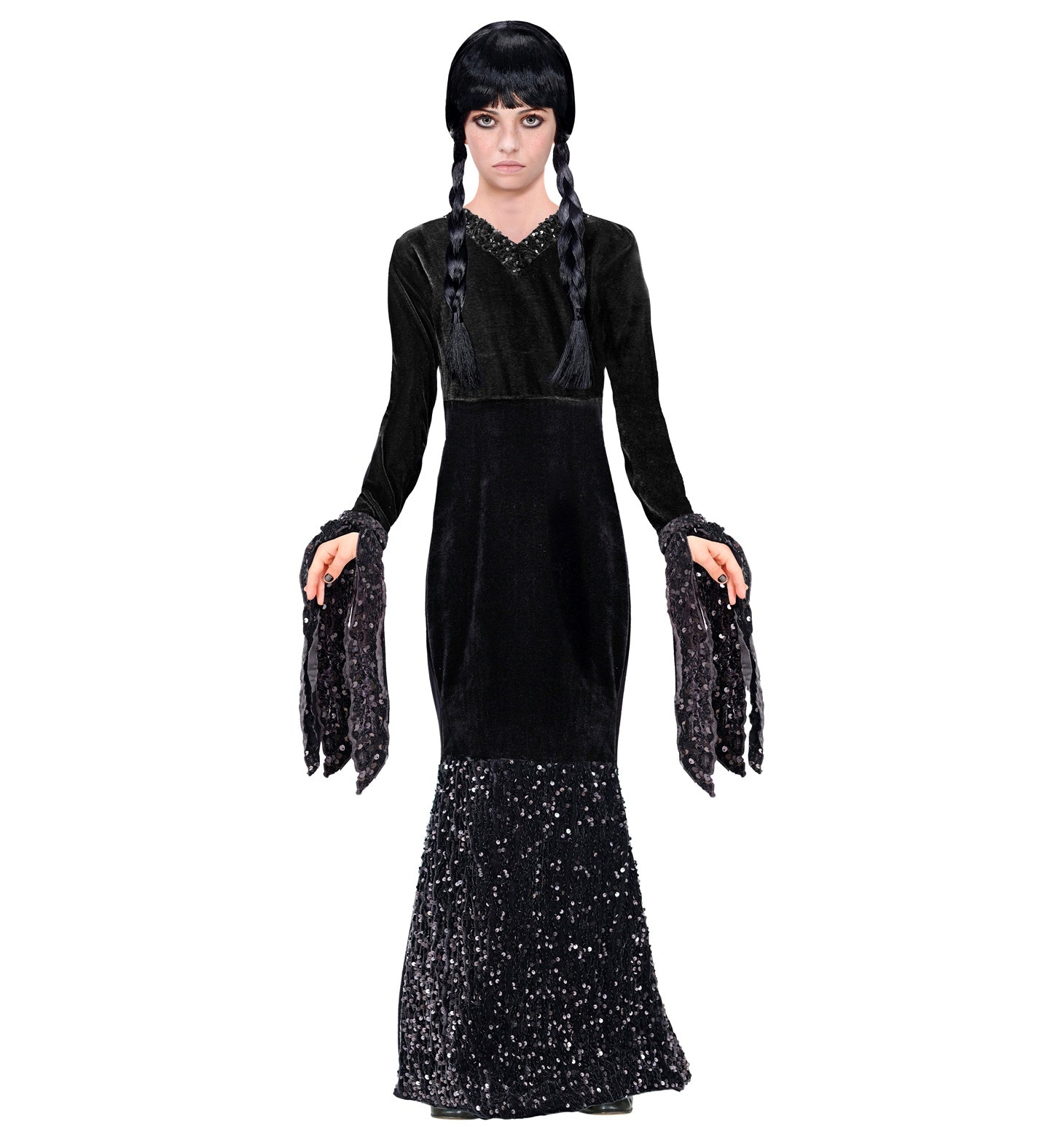 dark-girl-kinderkost-m-glamour-abendkleid-schwarz-128 image 1