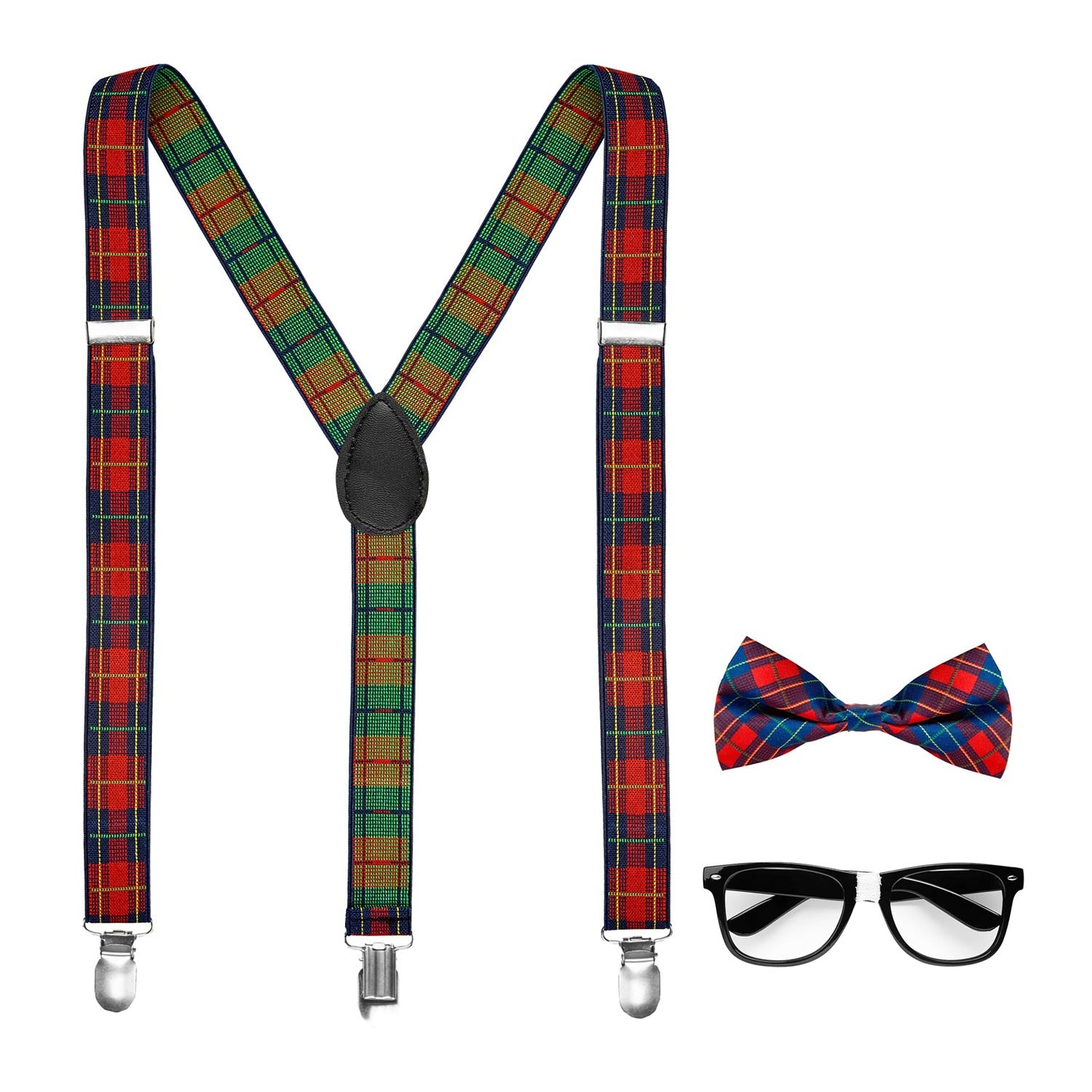 nerd-kost-m-set-3-tlg-mehrfarbig-brille-fliege-hosentr-ger image 1
