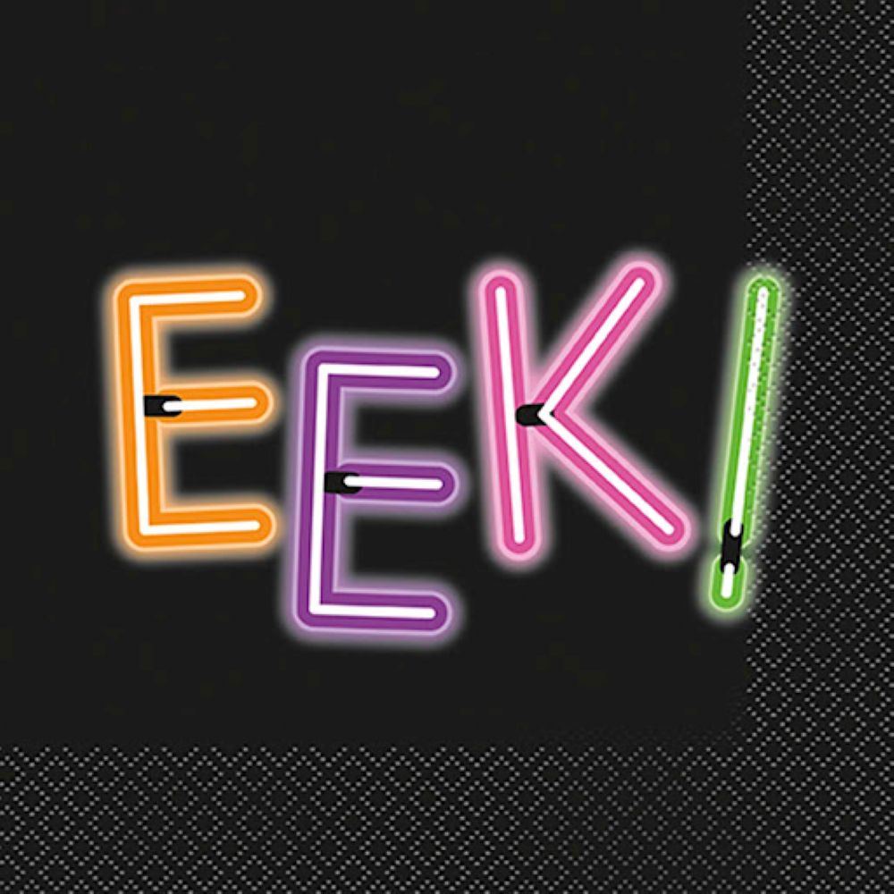 das-kost-mland-servietten-neon-spinne-eek-papierservietten-33cm-16st image 2
