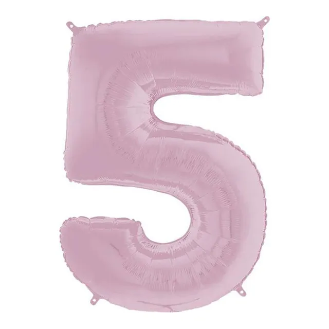das-kost-mland-riesenzahl-folienballon-5-pastel-pink-66-cm image 1