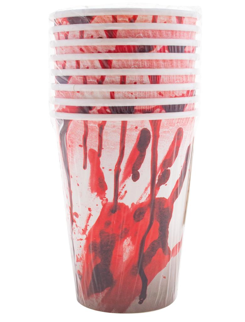 das-kost-mland-halloween-trinkbecher-blutig-pappe-8-st-ck image 2