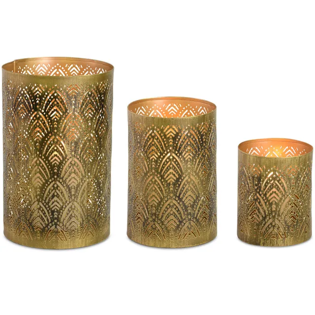 das-kost-mland-blattdesign-24791-laternen-gold-3er-set-metall image 1