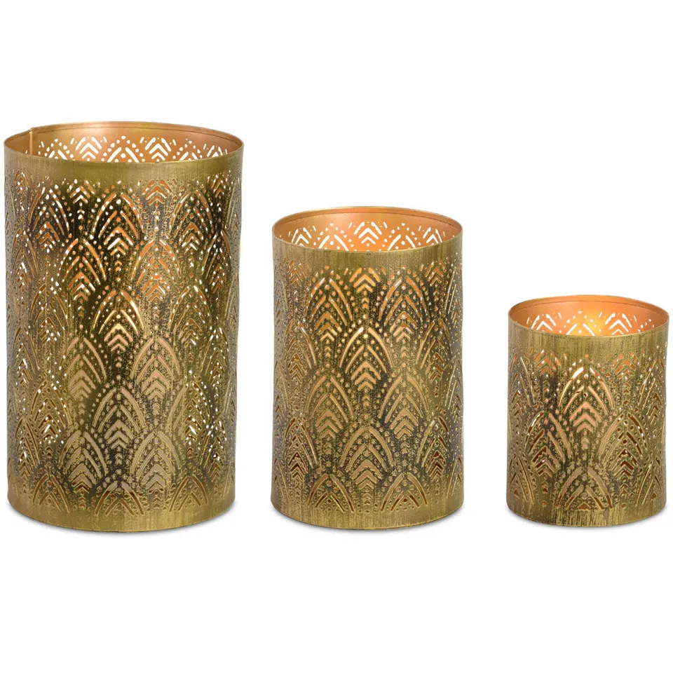 das-kost-mland-blattdesign-24791-laternen-gold-3er-set-metall image 1