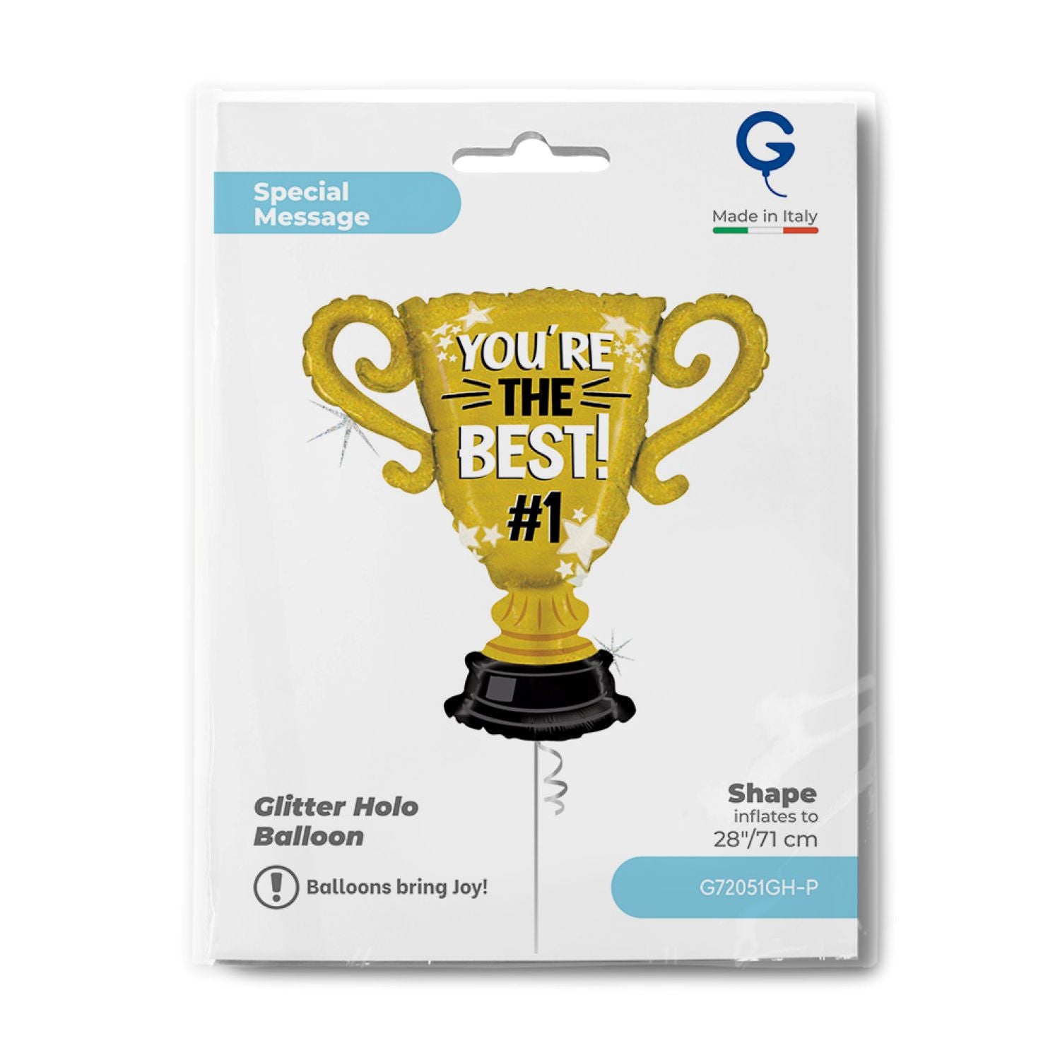 das-kost-mland-shape-folienballon-pokal-youre-the-best-71cm image 2
