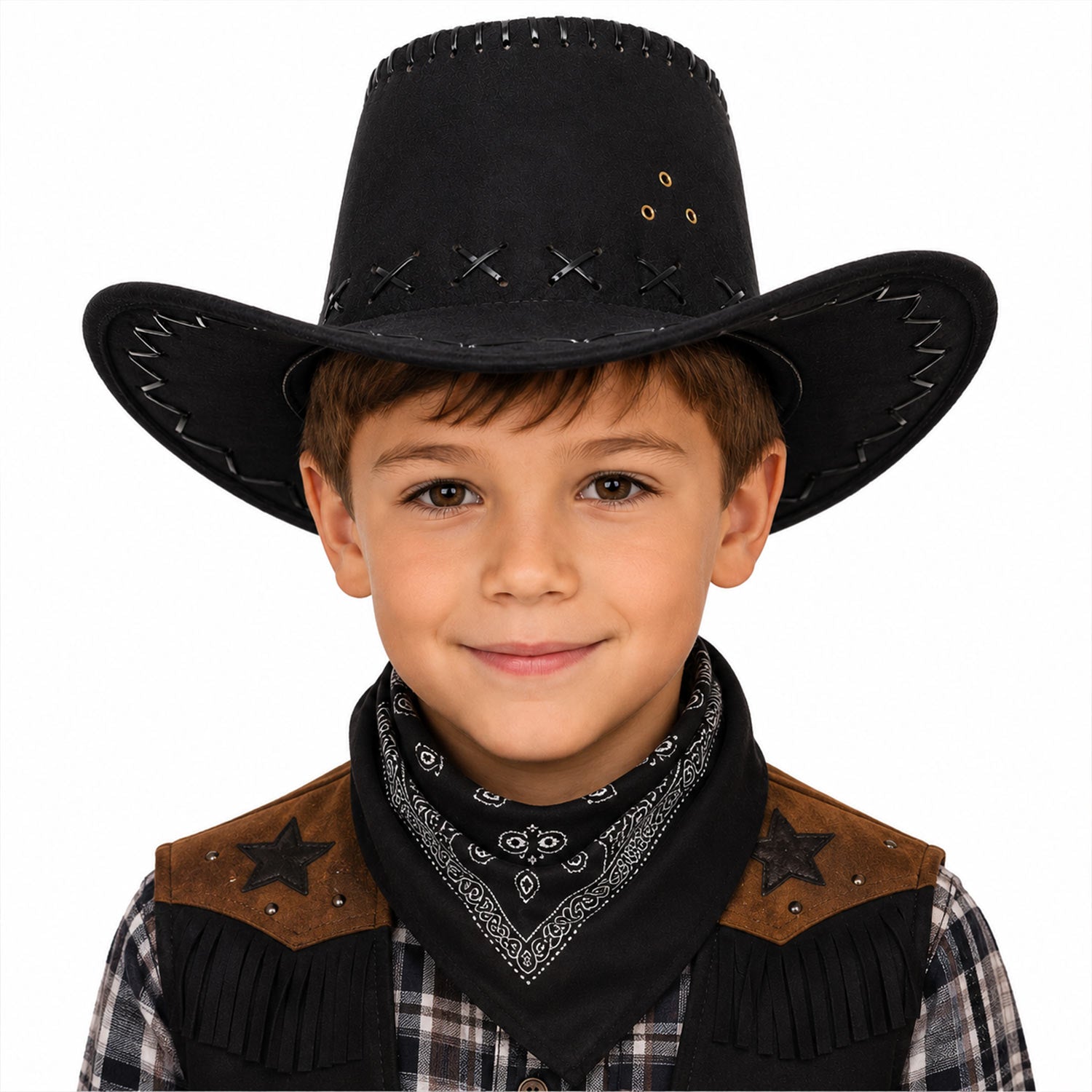 das-kost-mland-accessoires-cowboyhut-kinder-western-hut-schwarz image 5