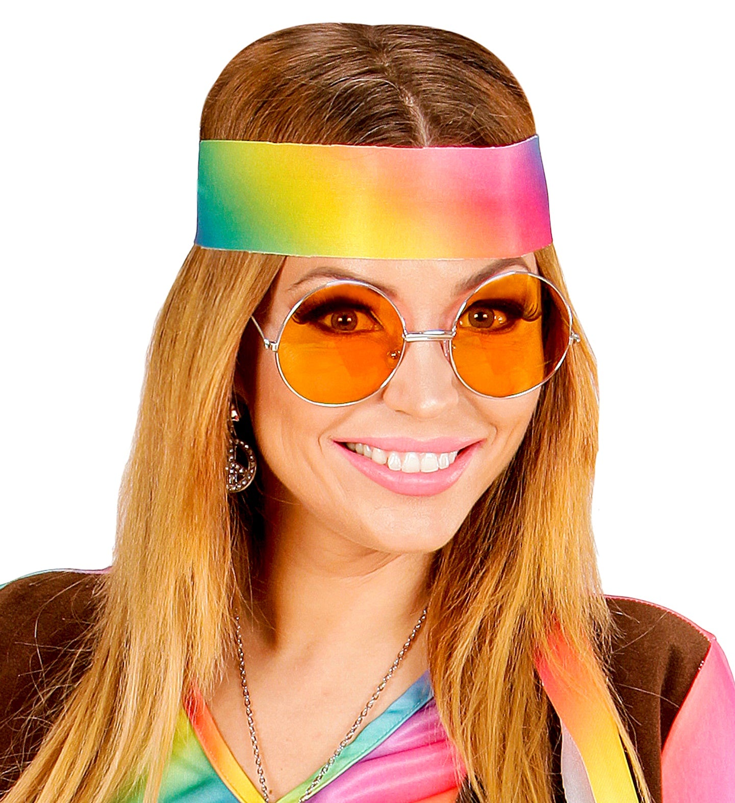 das-kost-mland-accessoires-hippie-partybrille-xl-rund-orange-nickel image 3