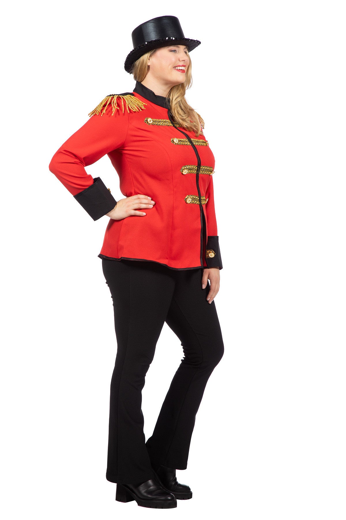 das-kost-mland-damen-zirkus-frack-parade-kost-m-rot-gr-42 image 3