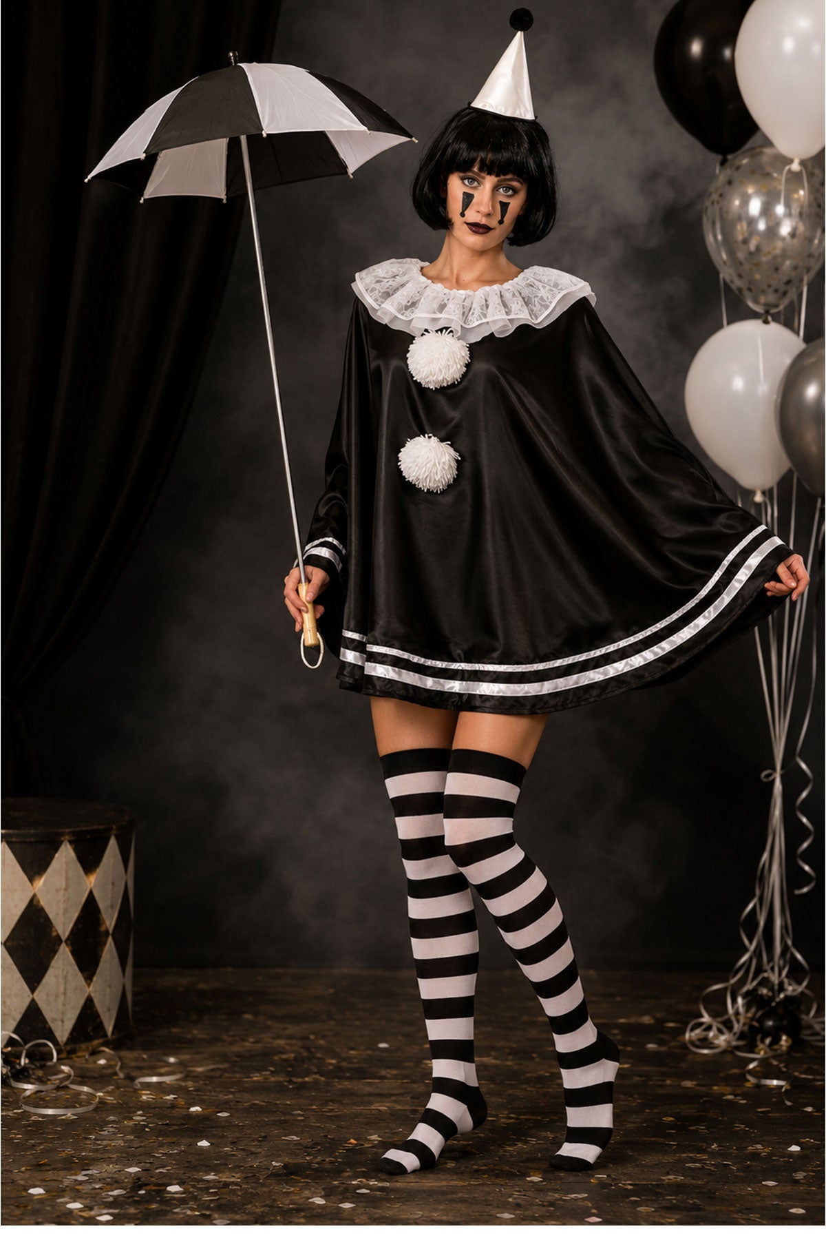 das-kost-mland-ringelstr-mpfe-overknees-kniestr-mpfe-schwarz-wei image 7