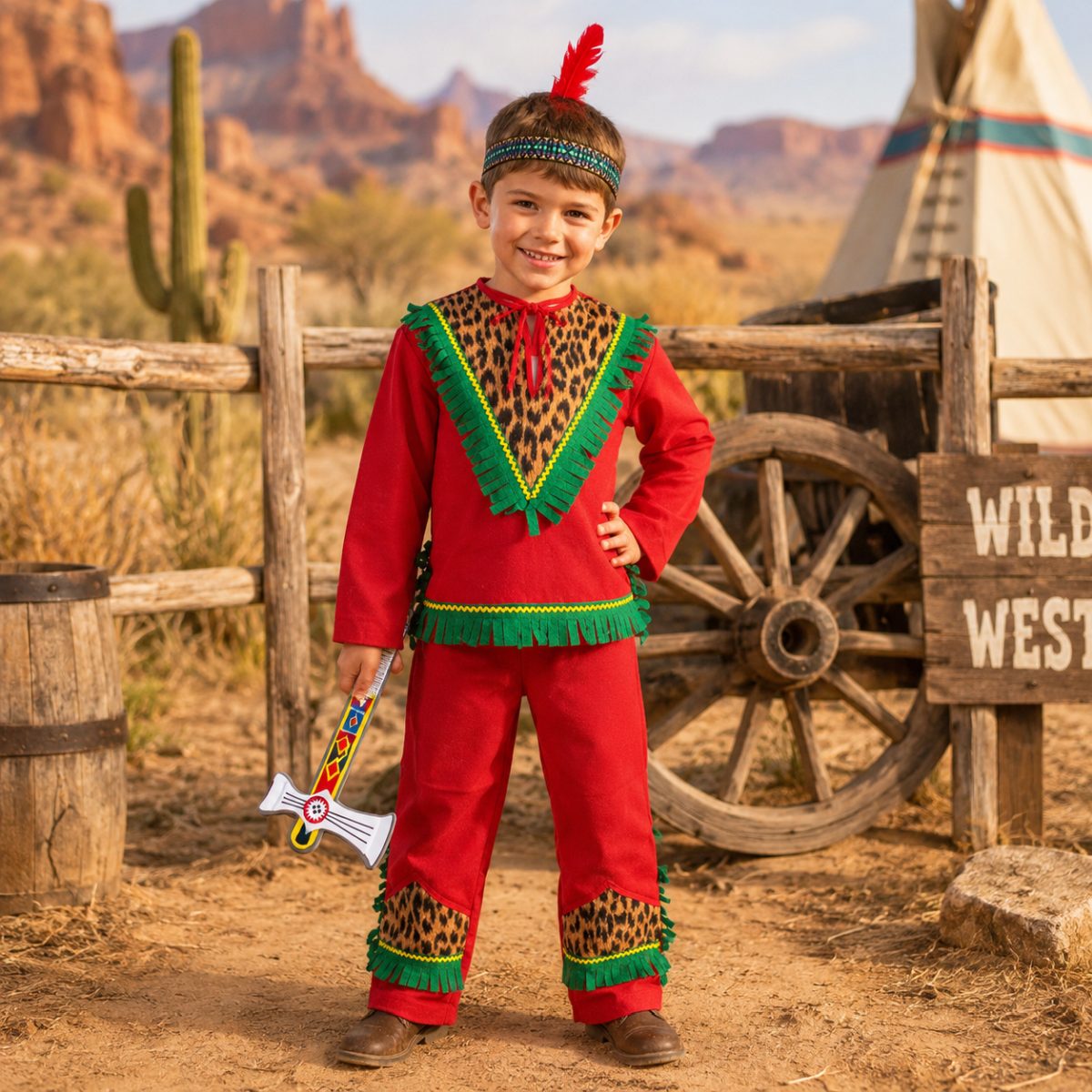 das-kost-mland-jungen-indianer-kiowa-kost-m-kinder-gr-116-4-tlg-rot image 4