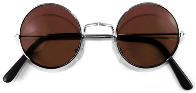 das-kost-mland-lennon-nickelbrille-partybrille-braun-rund image 1
