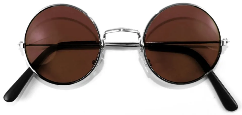 das-kost-mland-lennon-nickelbrille-partybrille-braun-rund image 1